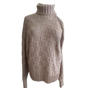 Staud Rockey Checkered Sweater Color Frappe Size Small NWOT